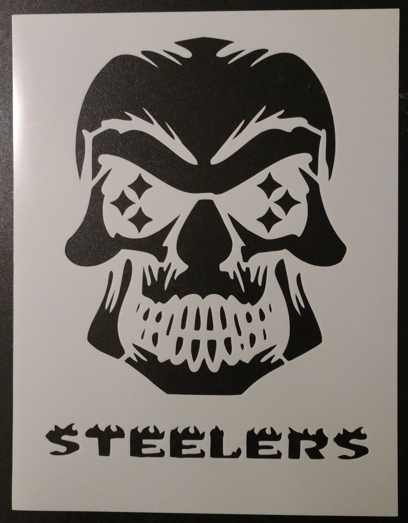 Pittsburgh Steelers Skull Stencil