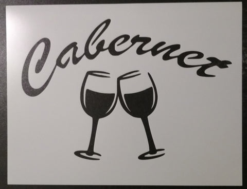 Cabernet Wine Glasses - Stencil