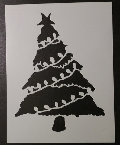 Christmas Tree with Lights - 8.5" x 11" Stencil