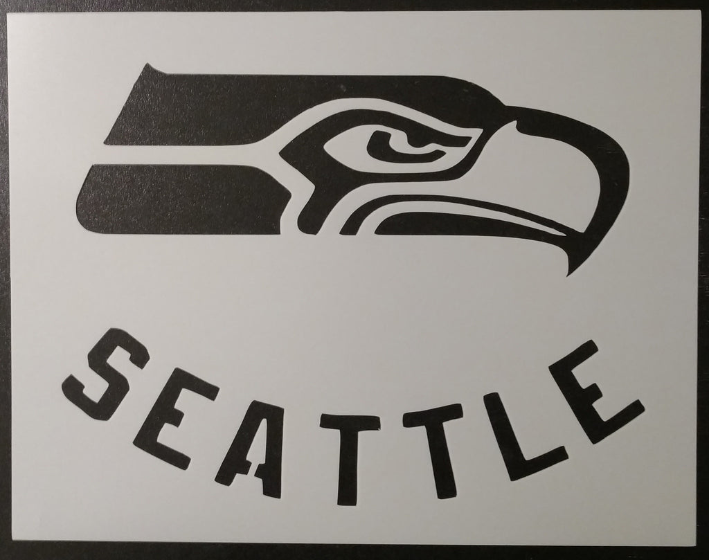 seahawks logo black and white