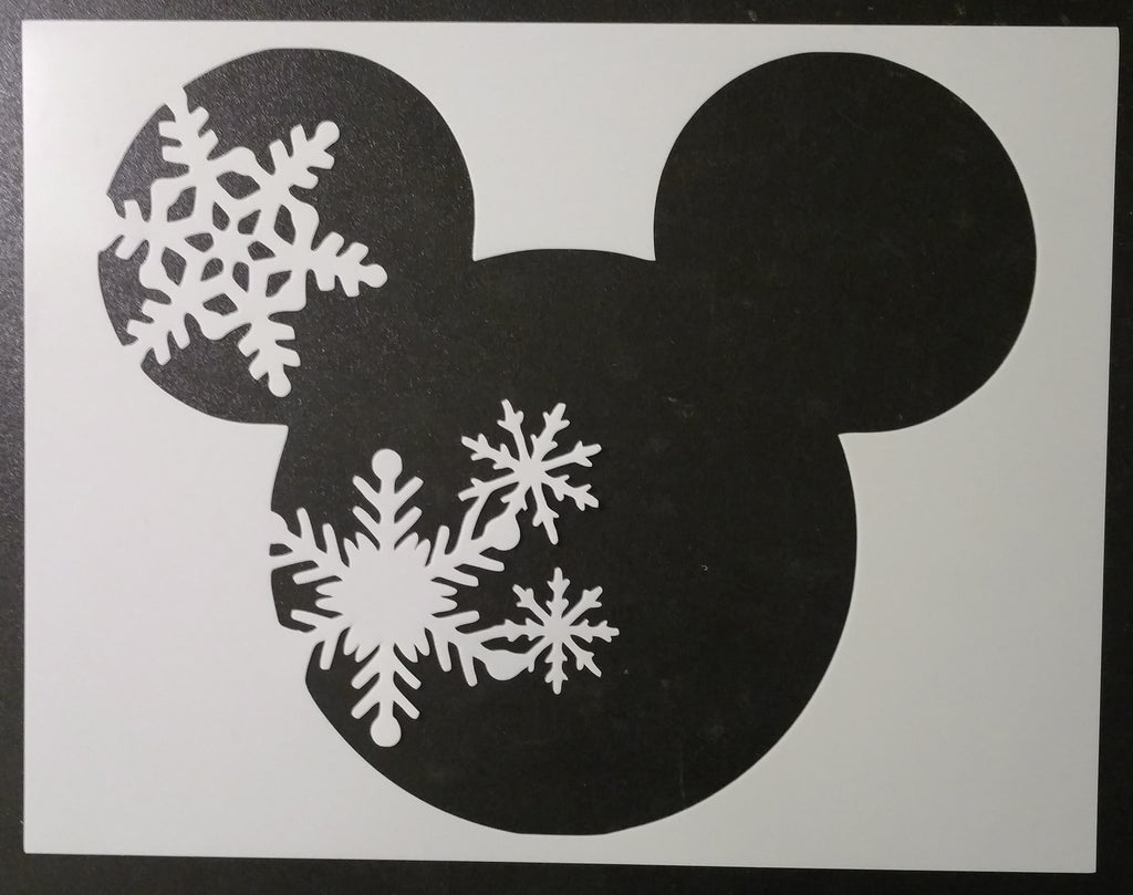 Winter Mickey Mouse - Stencil