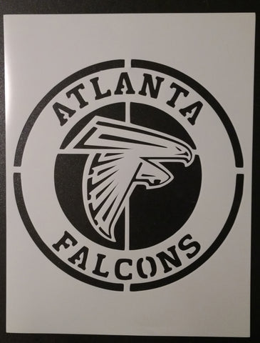 Round Atlanta Falcons - Stencil