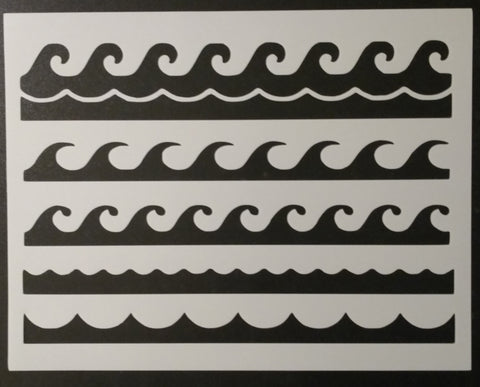 Ocean Waves Patterns - Stencil
