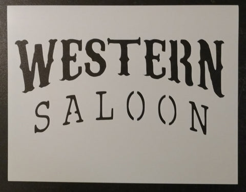 Western Saloon Sign - Stencil