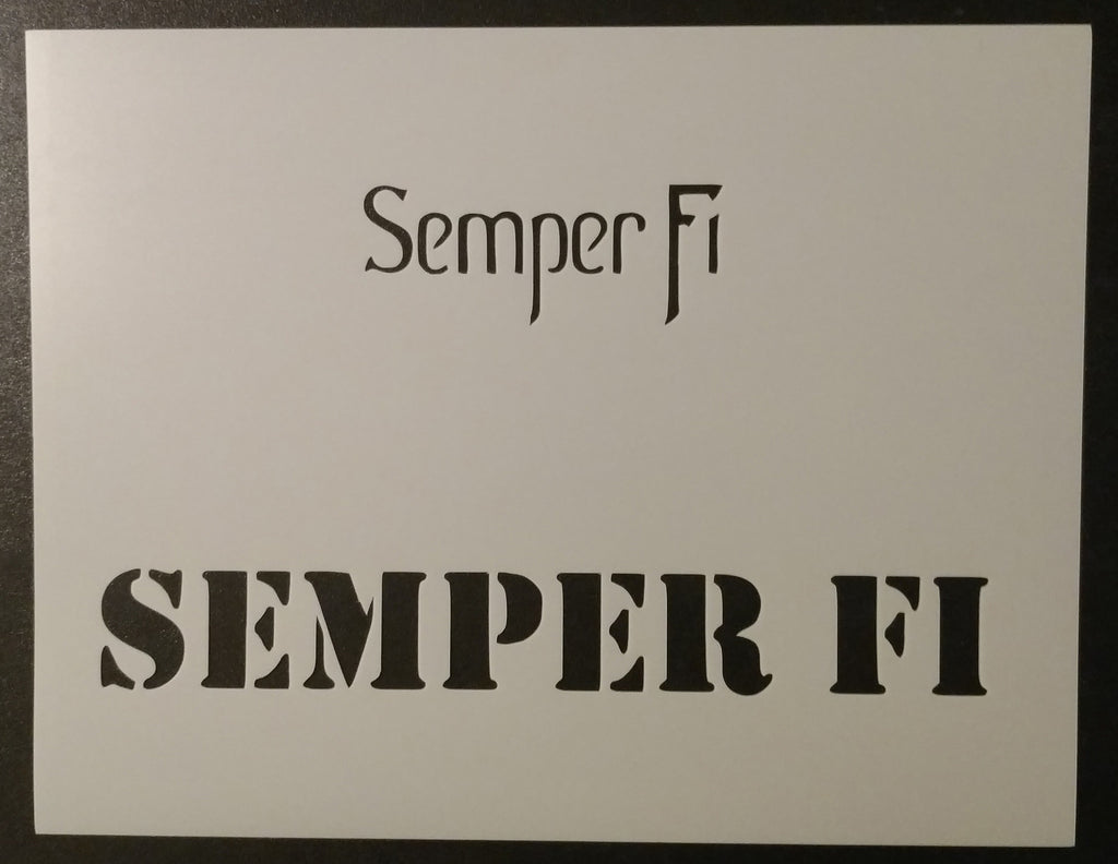 Marine Corps USMC Semper Fi - Stencil