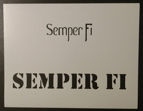Marine Corps USMC Semper Fi - Stencil