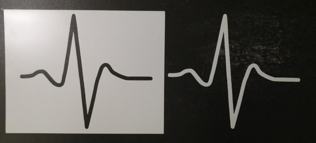Heartbeat Monitor Heart Beat - Stencil