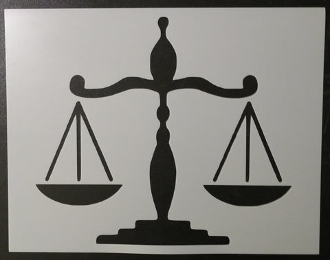 Scales of Justice 11" x 8.5" Stencil