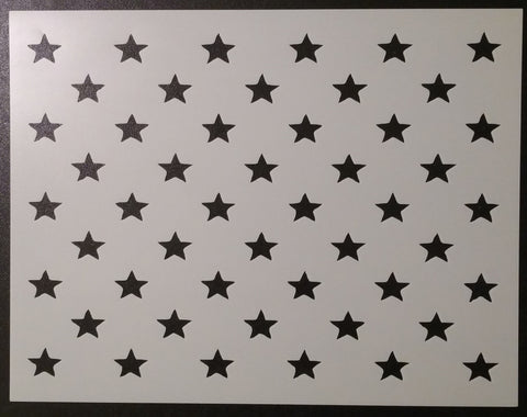 50 Stars Flag Star Pattern - Stencil