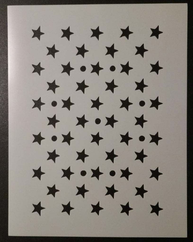 Stars and Circles Pattern - Stencil