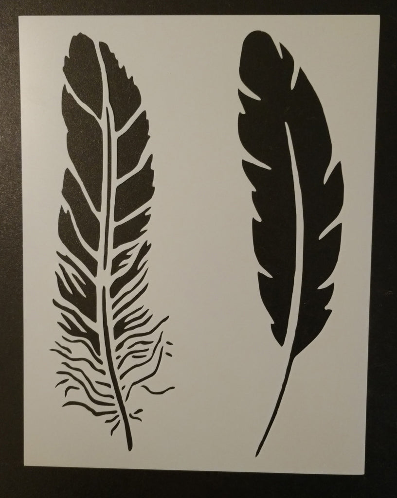 Large Feathers - Stencil