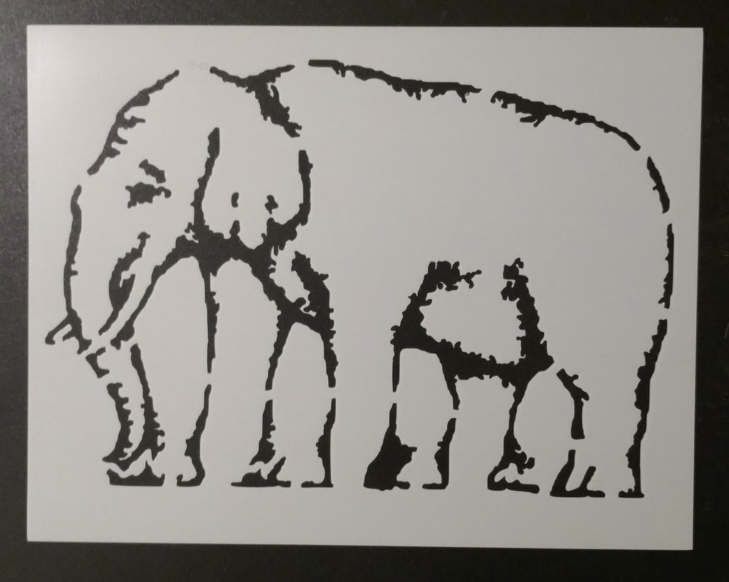 Elephant Optical Illusion - Stencil