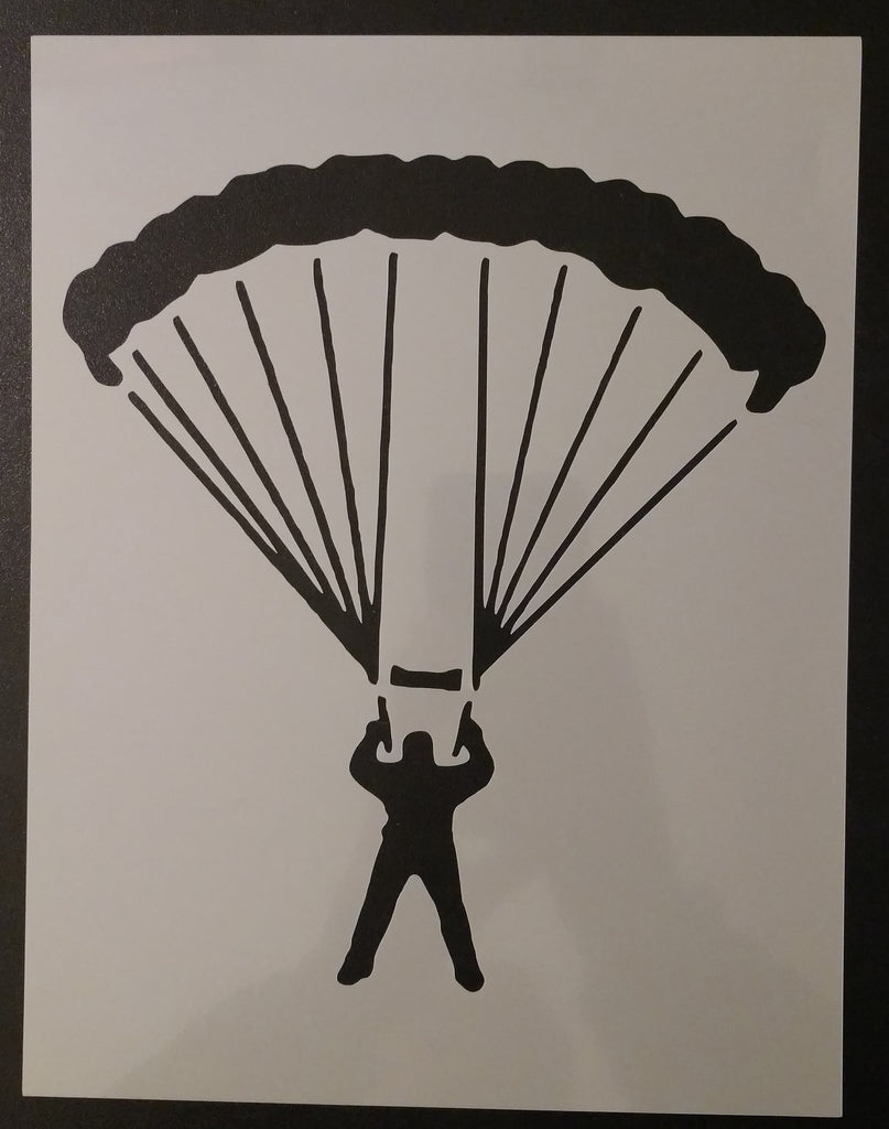 Parachute Jumper SkyDiver Sky Diver - Stencil