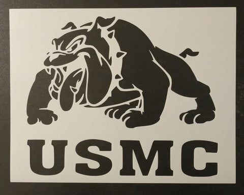 USMC Marine Corp Bulldog Marines - Stencil
