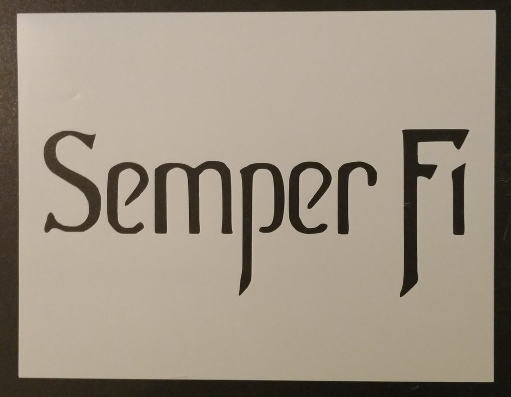 Semper Fi USMC Marine Corp Marine - Stencil
