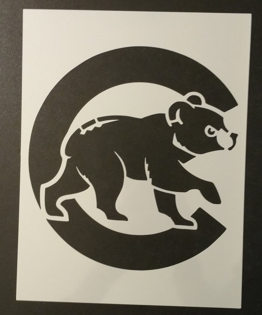 Chicago Cubs Bear Cub - Stencil