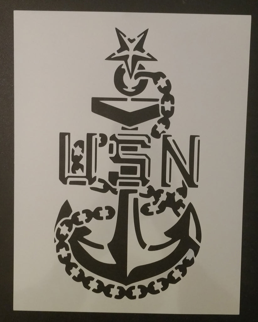 US Navy Senior Chief Anchor - Stencil