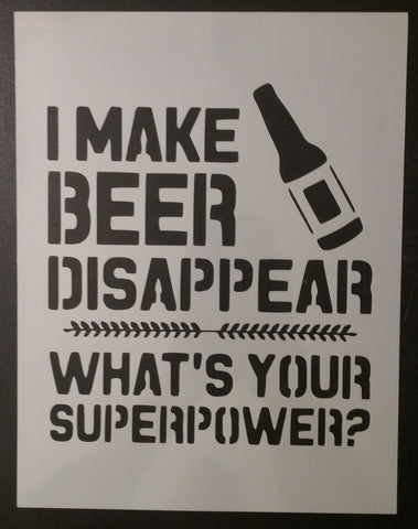 Make Beer Disappear SuperPower - Stencil