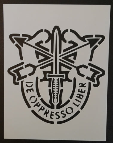 Army Special Forces Crest - Stencil