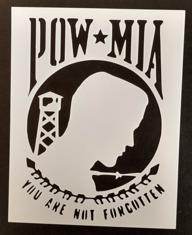 POW MIA You Are Not Forgotten - Stencil