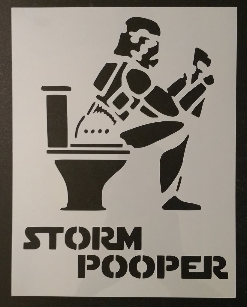 Stormtrooper Storm Pooper Trooper Custom Stencil
