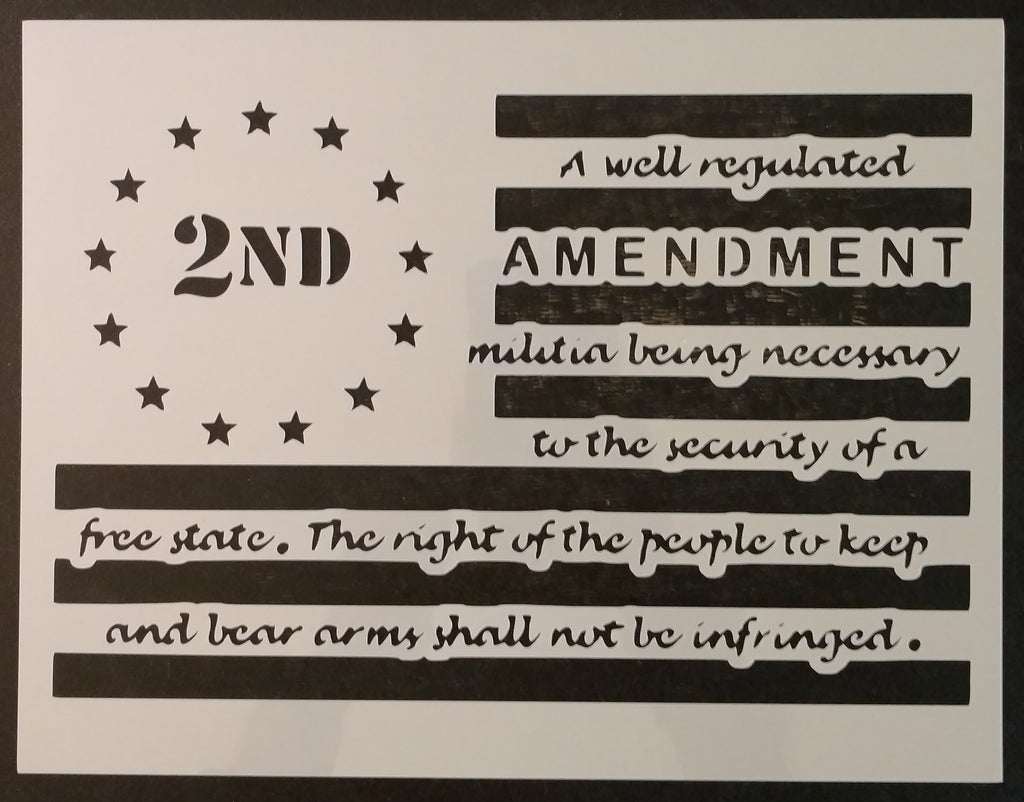 2nd Amendment Guns Gun Right To Bear Arms Flag Custom Stencil