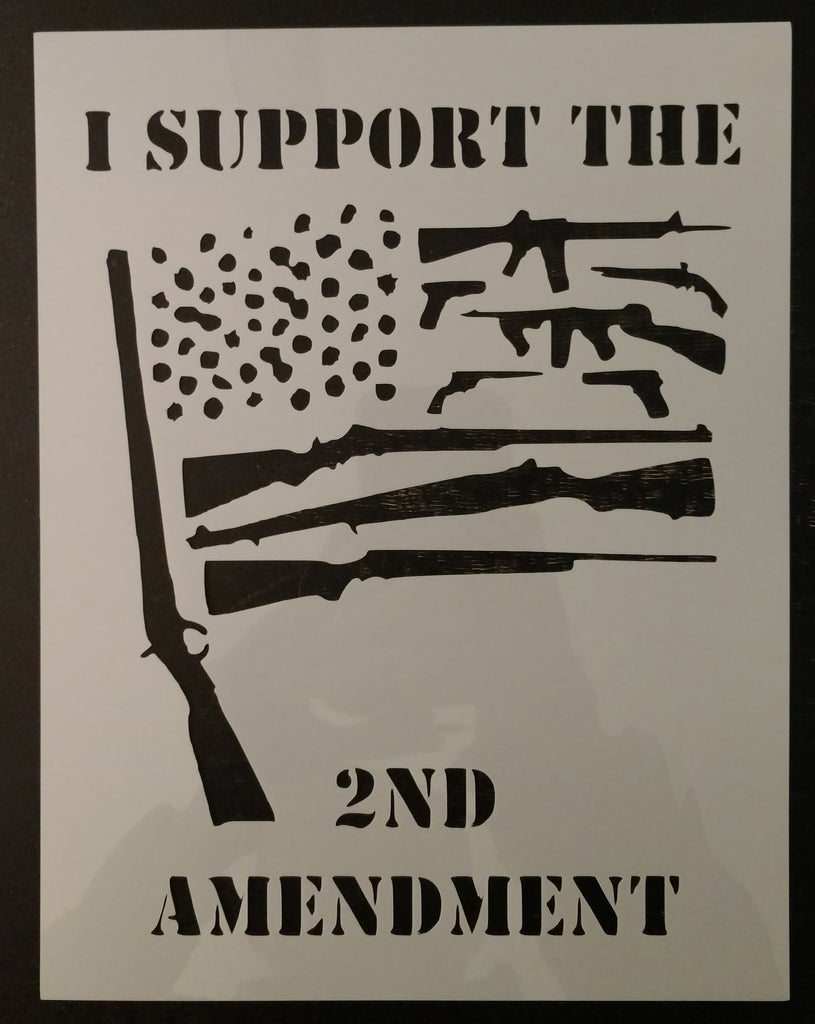 2nd Amendment Flag Guns Gun Right To Bear Arms Custom Stencil
