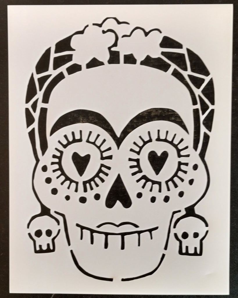 Day of the Dead / Dia de los Muertos / Female Sugar Skull Custom Stencil