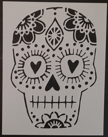 Day of the Dead / Dia de los Muertos / Male Sugar Skull Custom Stencil