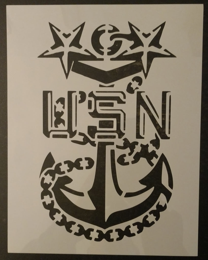 US Navy Master Chief Anchor - Custom Stencil