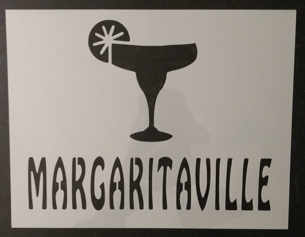 Margaritaville Lime and Margarita Glass 11" x 8.5" Custom Stencil
