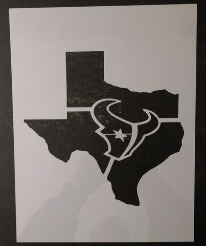Houston Texans State of Texas 8.5" x 11" Custom Stencil