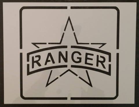Army Ranger 11" x 8.5" Military Rangers Custom Stencil