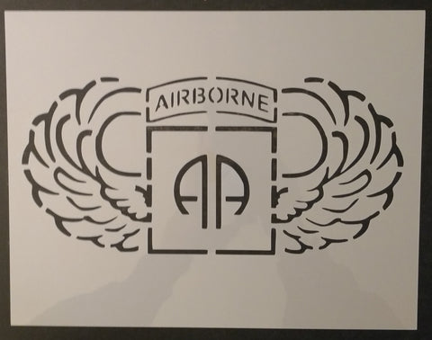U.S. US 82nd 82 Airborne Wings Custom Stencil