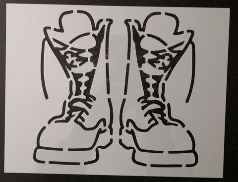 Military Combat Boots Custom Stencil