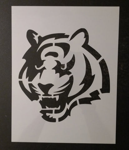 Cincinnati Bengals Tiger Cat Face Custom Stencil