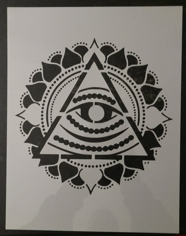 3rd Third Eye Pyramid Chakra Yoga Chakras Custom Stencil
