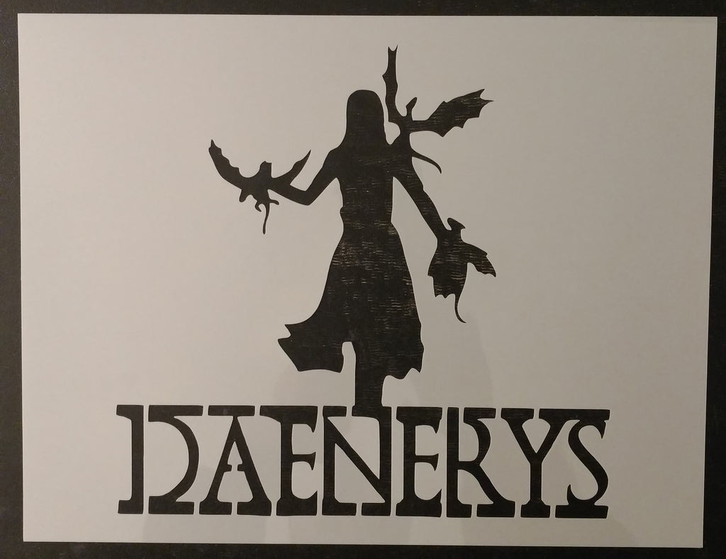 GOT Game of Thrones Daenerys Mother of Dragons Custom Stencil