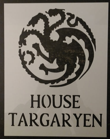 GOT Game of Thrones House Targaryen Custom Stencil
