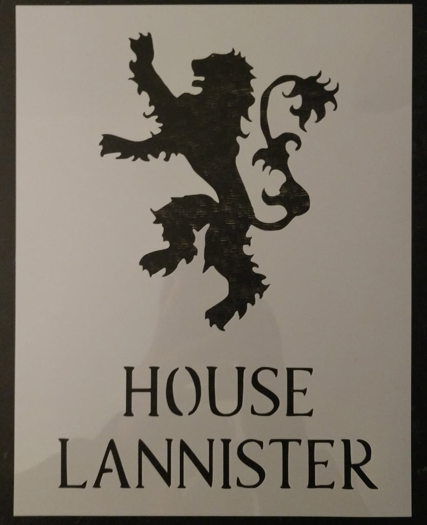 GOT Game of Thrones House Lannister Custom Stencil