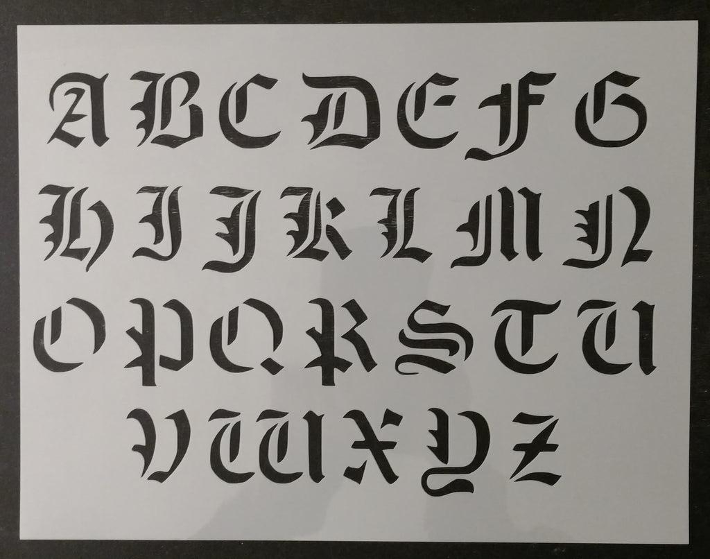 Olde Old English Font Alphabet Custom Stencil