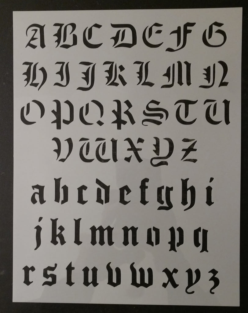 Alphabet And Number Stencils Card Set, Plastic Letter Stencils For