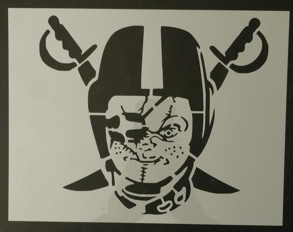 Raiders Chucky Custom Stencil