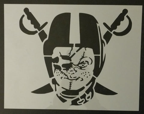 Raiders Chucky Custom Stencil