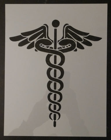 Medical Nurse RN Symbol Caduceus Custom Stencil