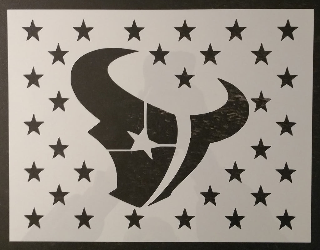 Houston Texans Star Flag Custom Stencil