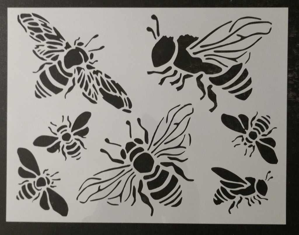 Honey Bee Bumble Bees Custom Stencil
