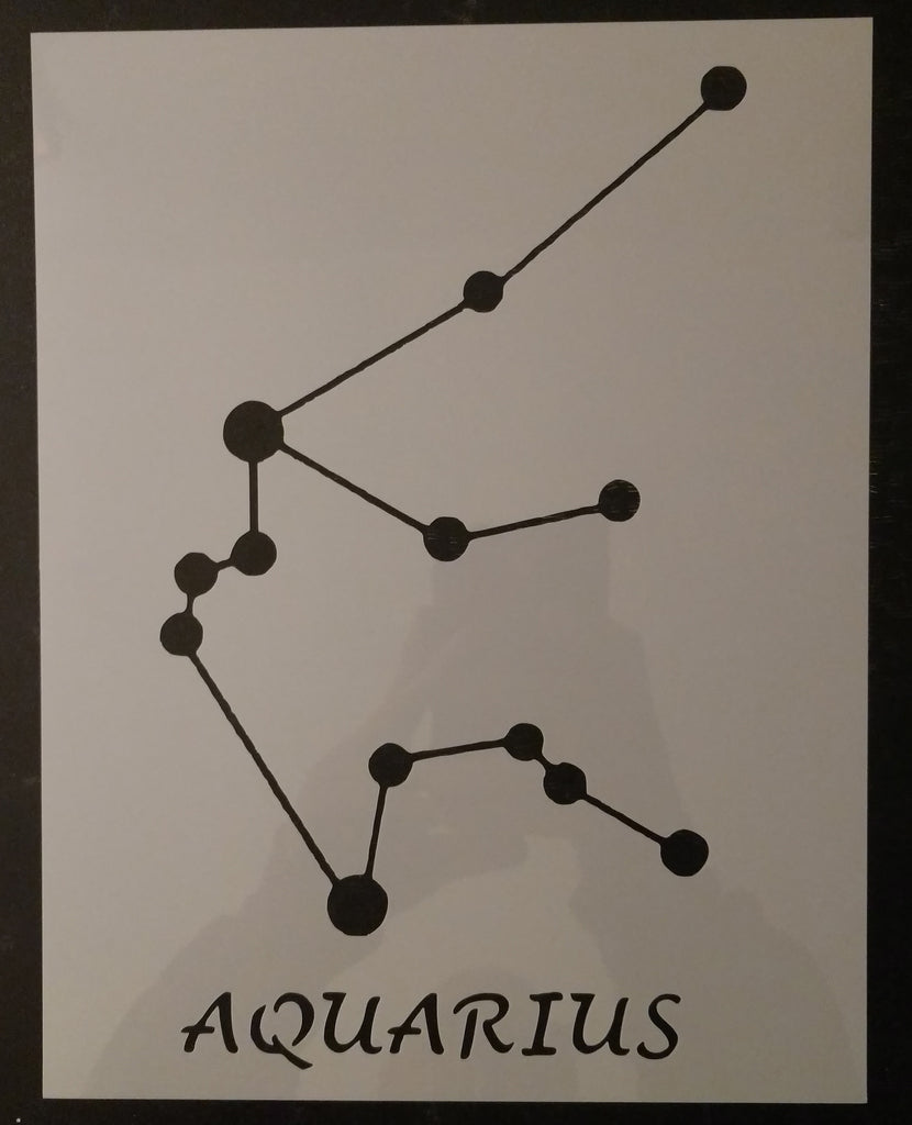 Aquarius Star Sign Zodiac Custom Stencil