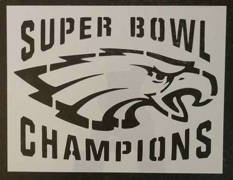 Philadelphia Eagles Super Bowl Champions Custom Stencil