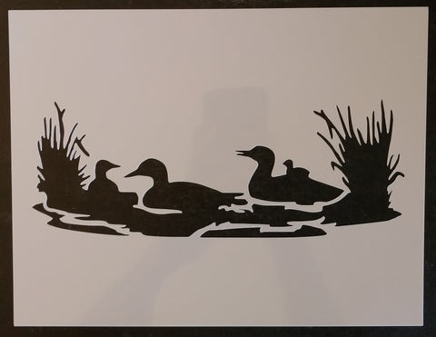 Ducks Duck Lake Wilderness 11" x 8.5" Custom Stencil FAST FREE SHIPPING